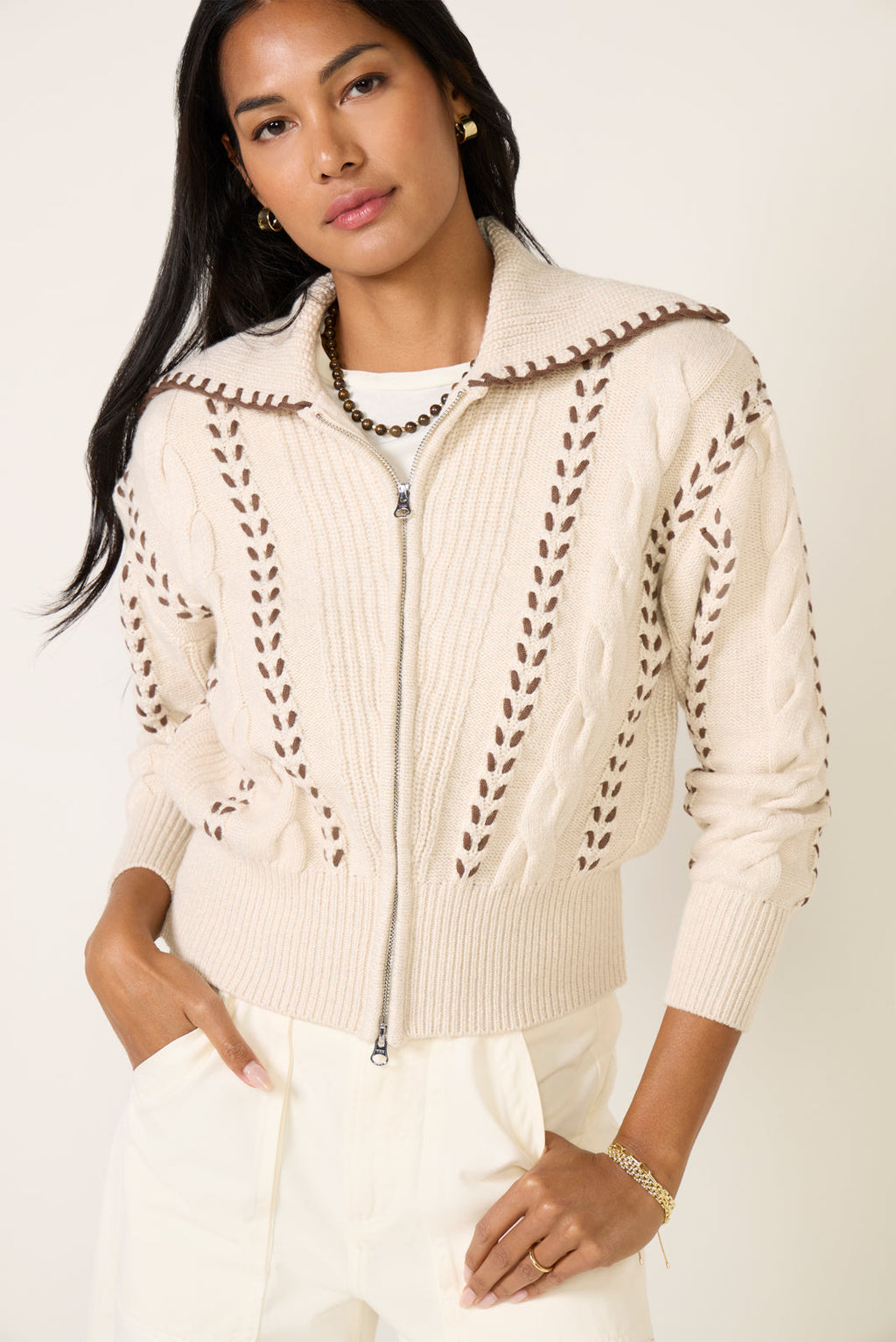 Lune Zip Front Cardigan
