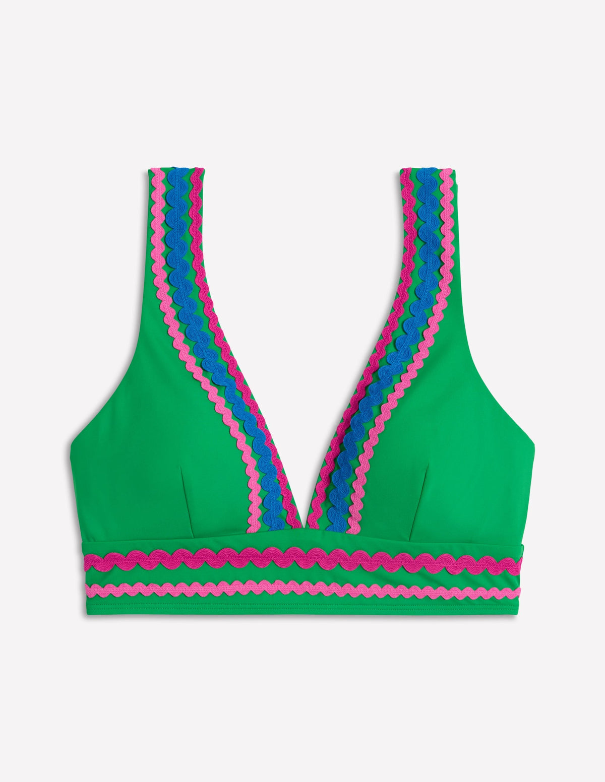 Porto V-neck Bikini Top-Bright Green Rik Rak