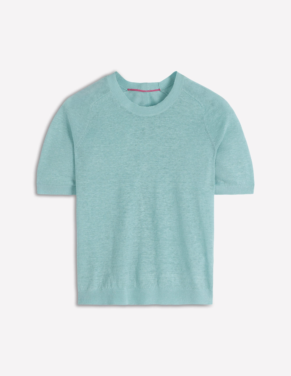 Agnes Linen Button T-Shirt-Seamist Blue
