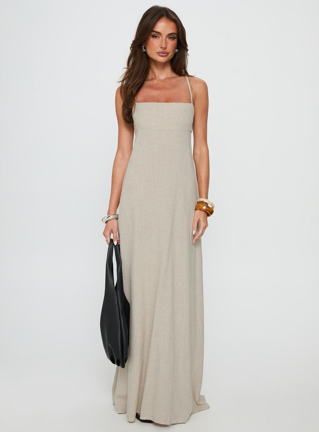 Solie Tie Back Maxi Dress Natural