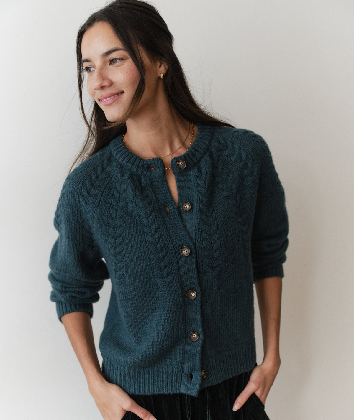 Everly Cable Knit Cardigan