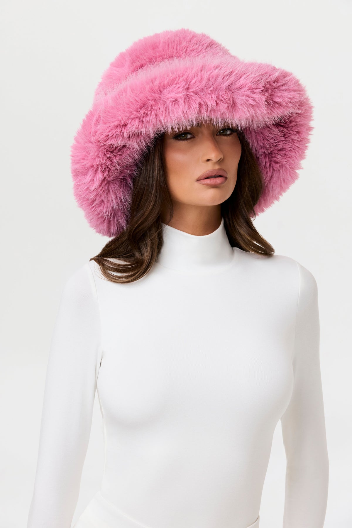 Faux Fur Oversized Bucket Hat