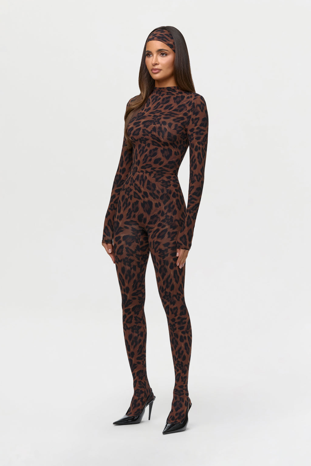 Naked Print Closed Toe Leggings Petite