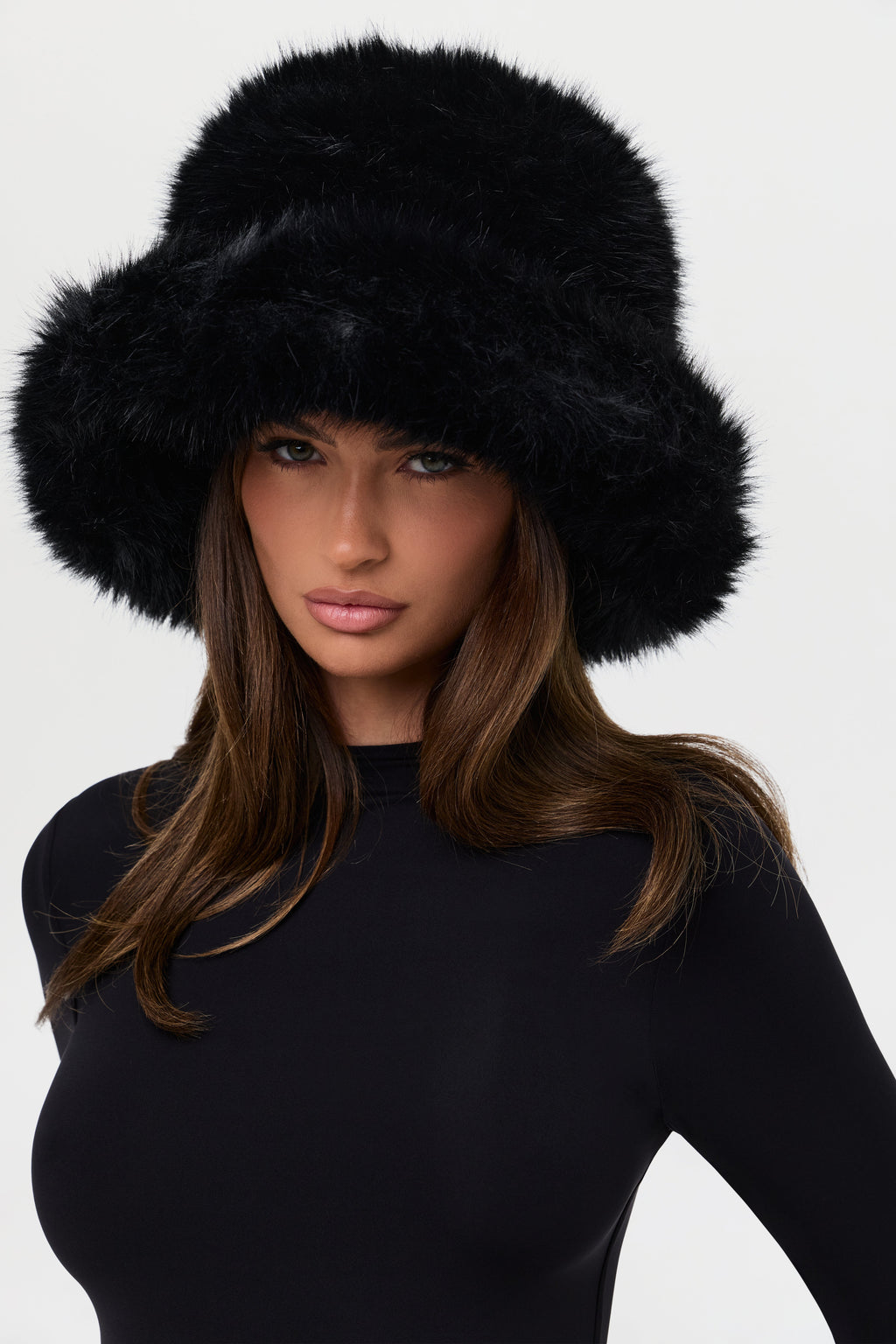 Faux Fur Oversized Bucket Hat