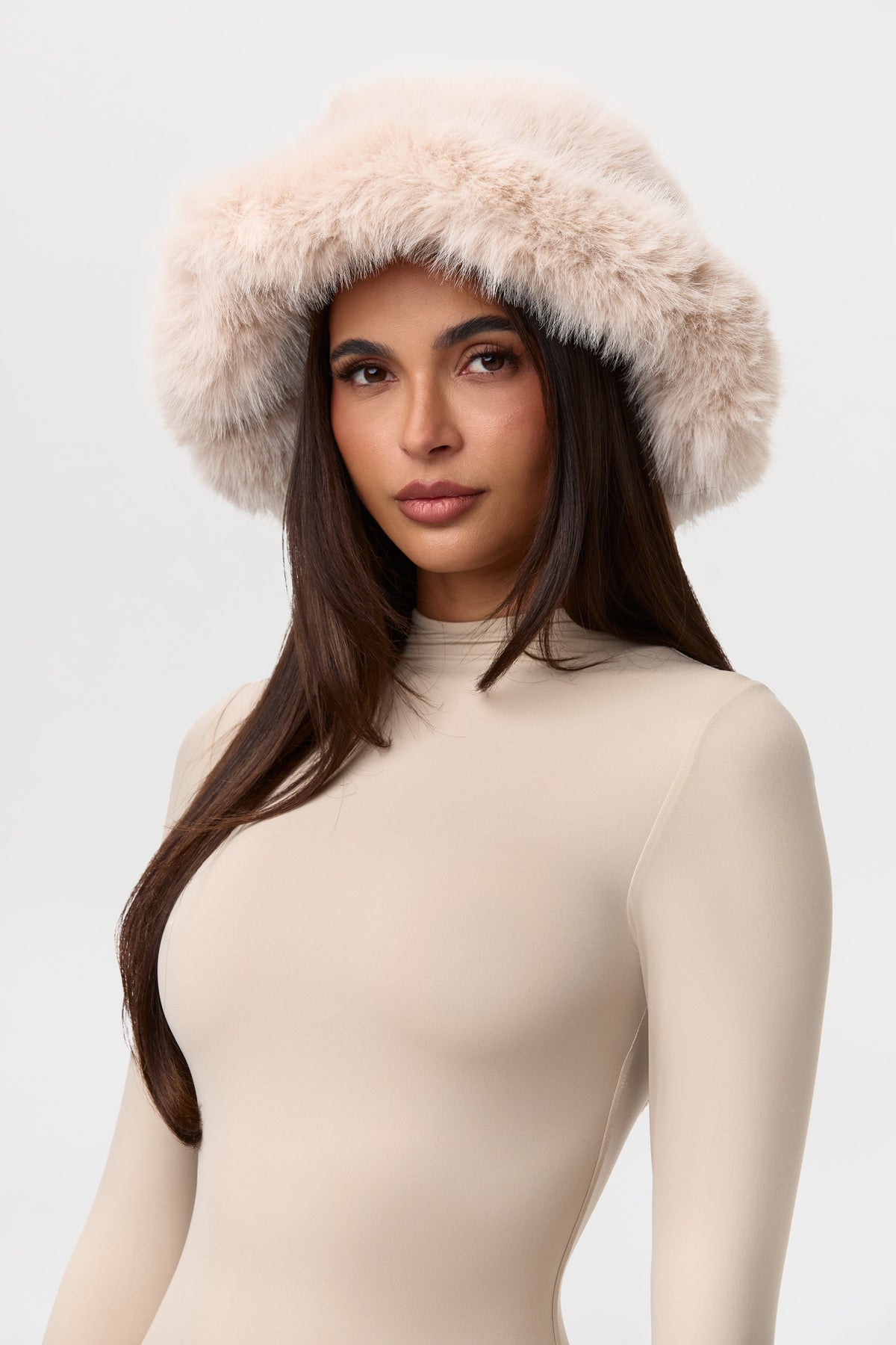 Faux Fur Oversized Bucket Hat