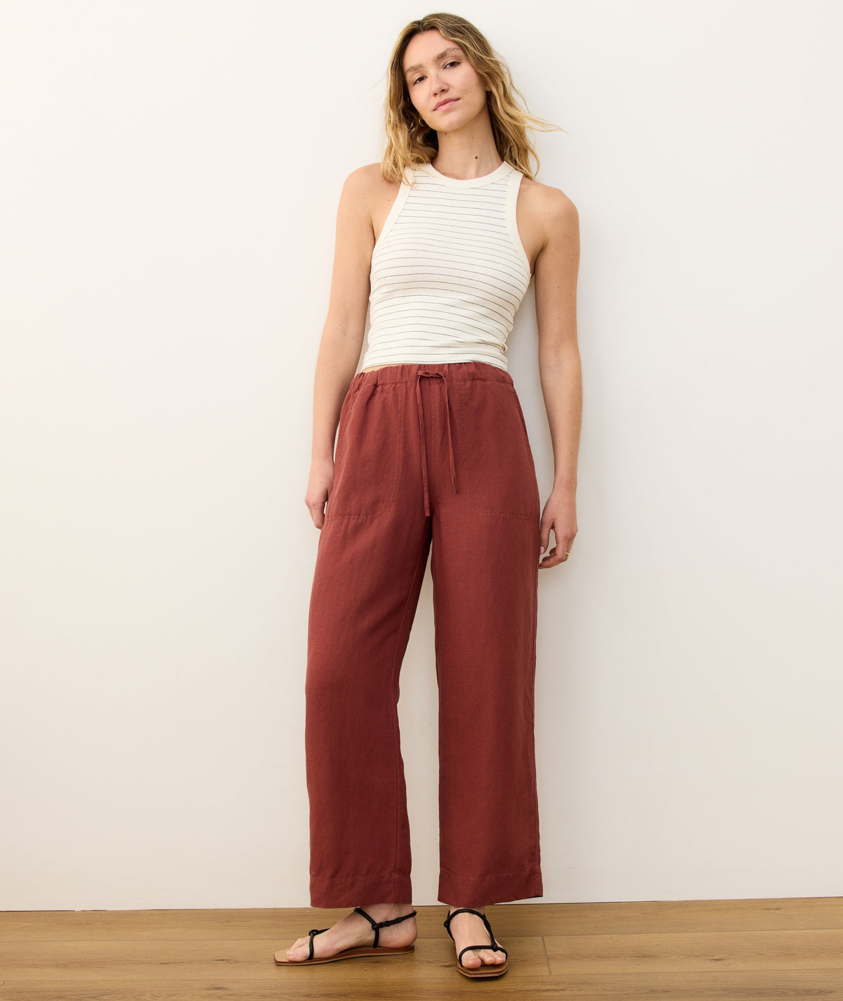 Lexi Rib Sun-In High Neck Crop Tank